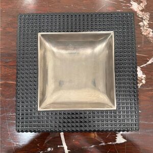 L’Objet Bibliotheque Tray in Black/silver